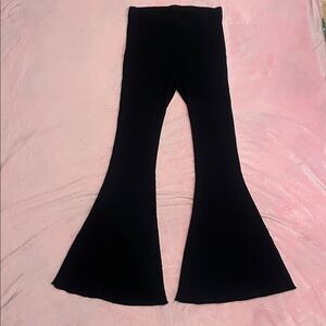 Aerie Women’s Black Flared Ribbed Leggings